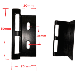 TRADEBASE Fly Screen Door Latch Snib Sliding Kit with Striker Plate 3 Piece - Image 6