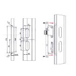 Security Screen Door Lock Hinged | Black | Snib | Cylinder + 3 Keys - Image 9