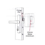 Security Screen Door Lock Hinged | Black | Snib | Cylinder + 3 Keys - Image 8