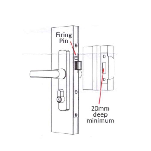 Security Screen Door Lock Hinged | Black | Snib | Cylinder + 3 Keys - Image 8