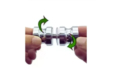 Glass Door Knob Pull Push Handle | Bathroom Shower |Aluminum Alloy | Black |Twin Pack - Image 3