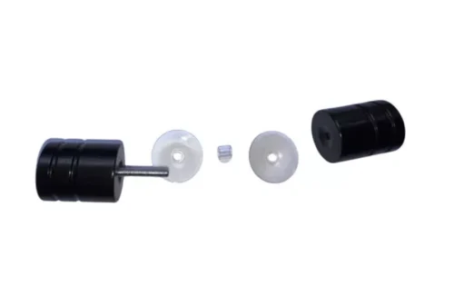 Glass Door Knob Pull Push Handle | Bathroom Shower |Aluminum Alloy | Black |Twin Pack - Image 2