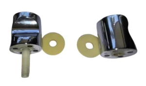 Glass Door Knob Pull Push Handle | Bathroom Shower |Aluminum Alloy Silver | win Pack - Image 3