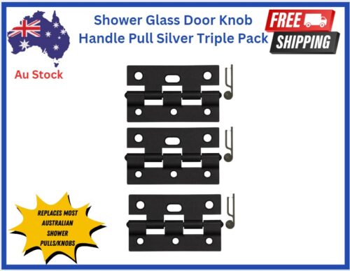 Security Door Screen Hinges Delivery Tripe three 3 Pack Free Delivery TRADEBASE Security Screen Door Hinges Heavy Duty | Stainless Pin | BlackTriple Pack - Image 1