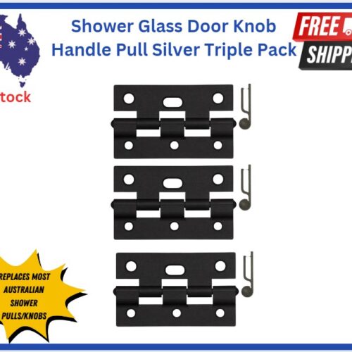 TRADEBASE Security Screen Door Hinges Heavy Duty  | Stainless Pin |  BlackTriple Pack