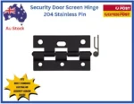 TRADEBASE Security Screen Door Hinge Heavy Duty  | Stainless Pin |  Black