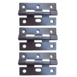 TRADEBASE Security Screen Door Hinges Heavy Duty  | Stainless Pin |  Brown Triple Pack
