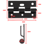 TRADEBASE Security Screen Door Hinges Heavy Duty  | Stainless Pin |  BlackTriple Pack - Image 3