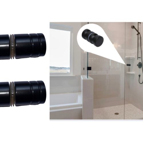 Shower Door Knob Handle Black Pull 2 pack