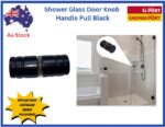Glass Door Knob Puller Push Handle | Bathroom Shower | Aluminum Alloy | Black - Image 2