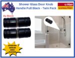 Shower Door Knob Handle Black Pull Deliver 2 pack