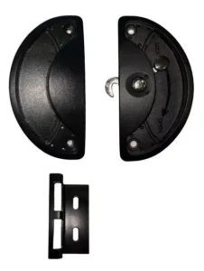 TRADEBASE® Fly Screen Door Latch Sliding Kit with Lock, Snib & Striker Plate – 3-Piece Set