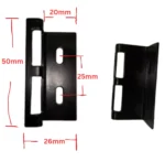 TRADEBASE® Fly Screen Door Latch Sliding Kit with Lock, Snib & Striker Plate – 3-Piece Set - Image 2