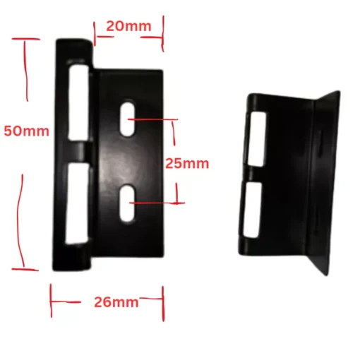 TRADEBASE® Fly Screen Door Latch Sliding Kit with Lock, Snib & Striker Plate – 3-Piece Set - Image 2