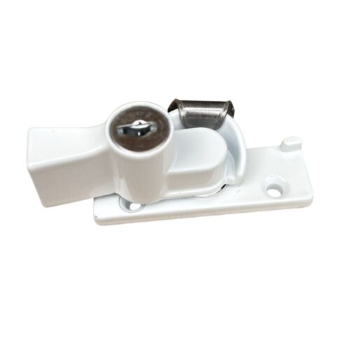 indow-Lock-double-Hung-Sash-White-keyed-alike-aluminium window-wide-base-narrow keeper- plate