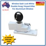 White Window Key Lock | Sash Double Hung | Keyed Alike | Aluminium Window - Image 3