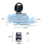Window-Lock-double-Hung-Sash-White-keyed-alike-aluminium window-wide-base-narrow keeper plate-dimensions