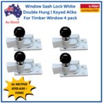 Window-Lock-double-Hung-Sash-White-keyed-alike-timber window-wide-base-4pack