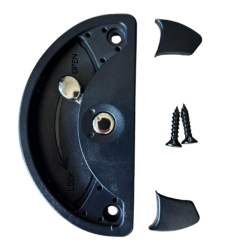 TRADEBASE® Fly Screen Door Latch Sliding Kit with Lock, Snib & Striker Plate – 3-Piece Set - Image 8