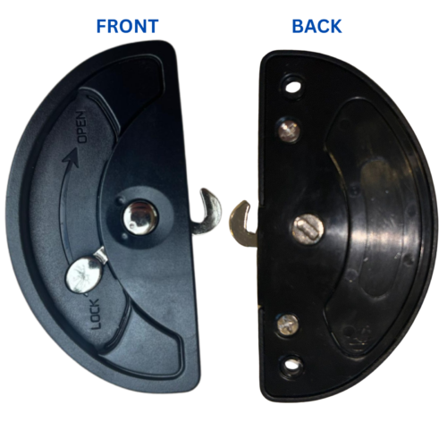 TRADEBASE® Fly Screen Door Latch Sliding Kit with Lock, Snib & Striker Plate – 3-Piece Set - Image 5