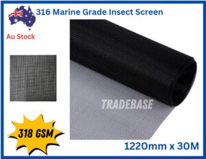 30m x 1220mm Roll 316 Marine Grade Stainless Steel Door Window Mesh Flyscreen