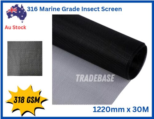 30m x 1220mm Roll 316 Marine Grade Stainless Steel Door Window Mesh Flyscreen