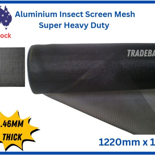 14m Roll x 1220mm Super Heavy Duty Aluminium Door Window Mesh Flyscreen 460 Micron Super Heavy Duty Durabilty