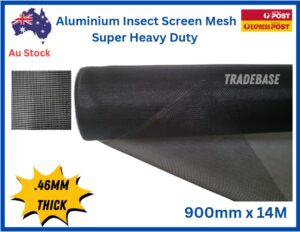 14m Roll x 900mm Aluminium Door Window Mesh Flyscreen 460 Micron SUper Heavy Duty Durabilty