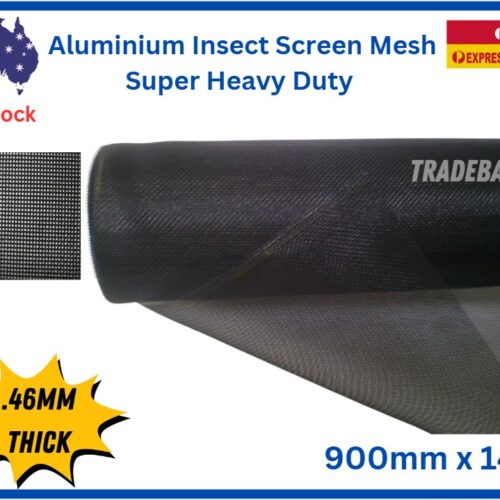14m Roll x 900mm Aluminium Door Window Mesh Flyscreen 460 Micron SUper Heavy Duty Durabilty