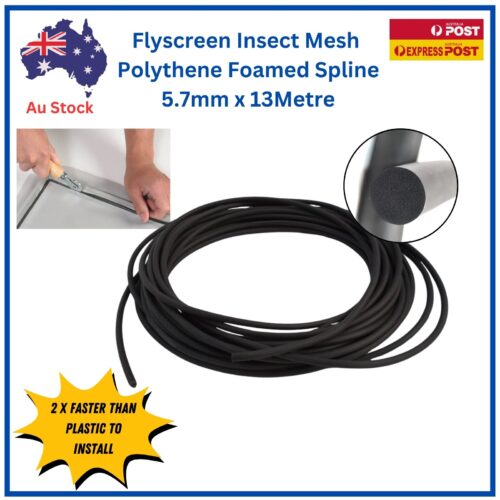 Spline-Flyscreen-Insect-mesh-ploythene-foamed-easy-install-roll-best-commercial-trade-quality-5.7mm-13metre