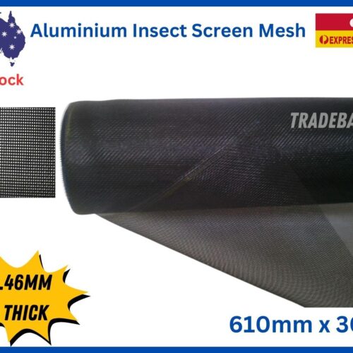 30m Roll x 610mm Aluminium Door Window Mesh Flyscreen 290 Micron Heavy Duty Durabilty