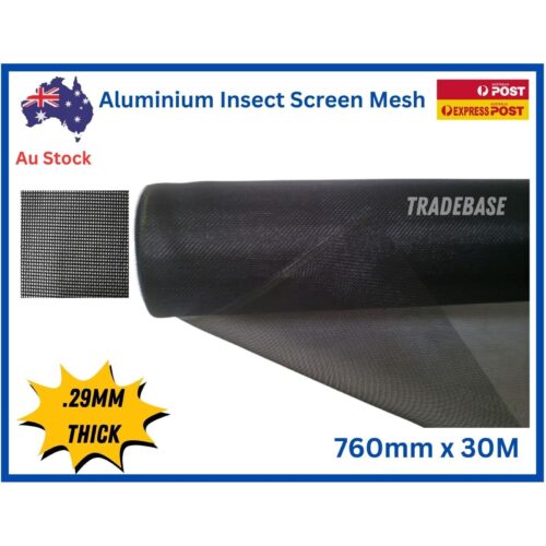 30m Roll x 760mm Aluminium Door Window Mesh Flyscreen