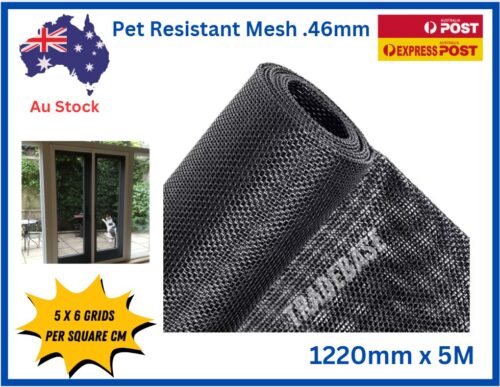 Pet-paw-proof-resistant-insect-flyscreen-mesh 1220mm 5metre