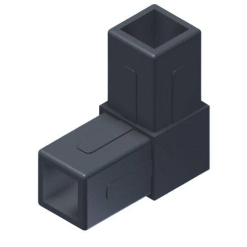 Aluminium-connector-2-way-leg-right-angle-fitting-flat-25mm-Tube-Frames