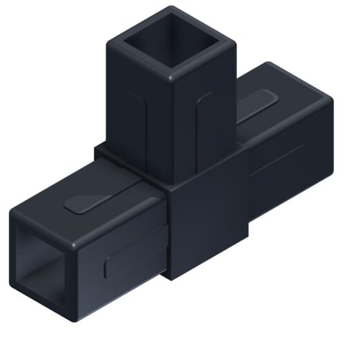 Aluminium-connector-3-way-leg-T-flat- fitting-for-25mm-Tube-Frames