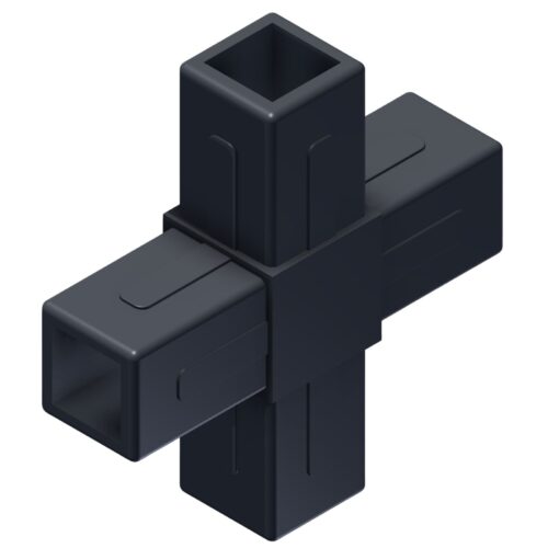 Aluminium-connector-4-way-leg-cross-flat-fitting-for-25mm-Tube-Frames