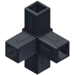 Aluminium-connector-4-way-leg-fitting-for-25mm-Tube-Frames