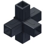 Aluminium-connector-5-way-leg-fitting-for-25mm-Tube-Frames