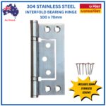 304 Stainless Steel Non-Mortice Ball Bearing Interfold Hinges