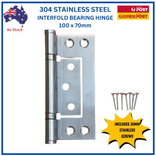 304 Stainless Steel Non-Mortice Ball Bearing Interfold Hinges