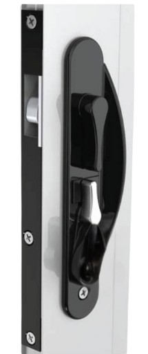 Door lock-sliding-security-Black - Cylinder not included-replacement
