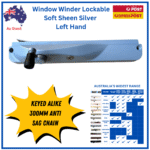 window-winder-soft-sheen-silver-left-hand-nonlockable-keyed-alike-300mm-chain-awning