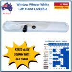 Window Winder White | Left Hand | Lockable – Keyed Alike | 150mm Restricted Chain - Image 11
