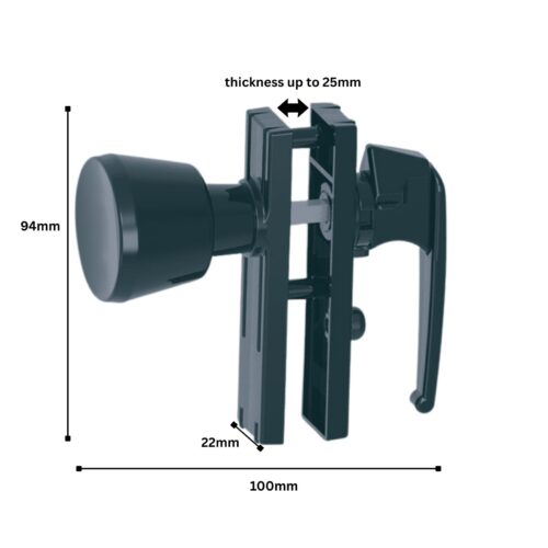 Screen-Flyscreen-Door-Hinged-Latch-Handle-Black-Spring-dimensions