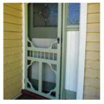 Screen-Flyscreen-Door-Hinged-Latch-Handle-Black-Spring-wood-aluminium