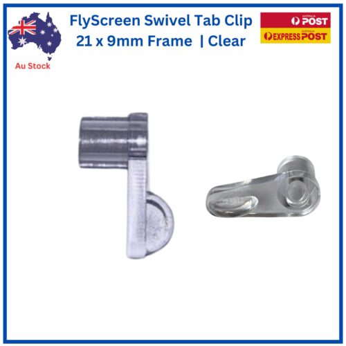 Flyscreen Swivel Clip | 21 × 9mm Offset | Clear - Image 3