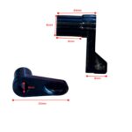 Flyscreen Swivel Clip | 25×11mm Offset | Black - Image 2
