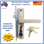 Security Screen Door Lock Hinged | Paperbark® | Snib | Cylinder Not Included - Image 4