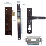 Security Screen Door Lock Hinged | Brown | Snib | Cylinder Not Included - Image 3