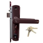 Security-door-screen-lock-hinged-replacement-with-cylinder-brown-with-snib